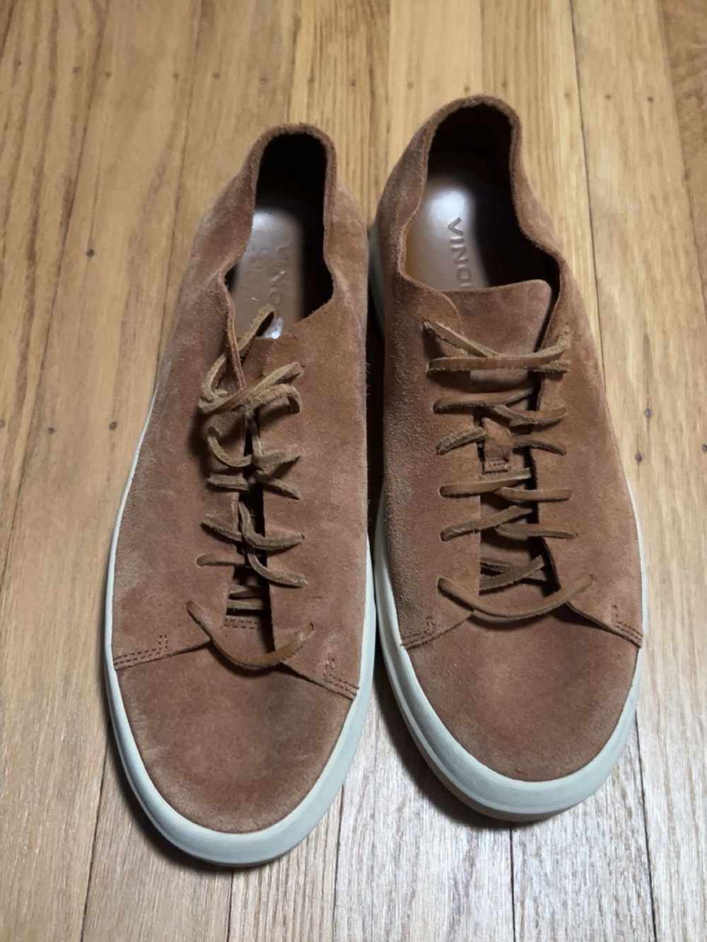 Vince Men's Suede Sneakers - Brown with White Sole, 9.5